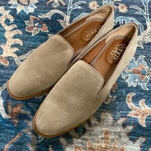 Franco Sarto Woman’s Beige Suede Loafers  Size 7 NEVER WORN